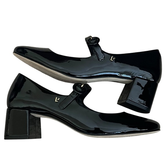 Larroudé Larroude Blair Block Pump In Black Patent Size 7 - Picture 1 of 10
